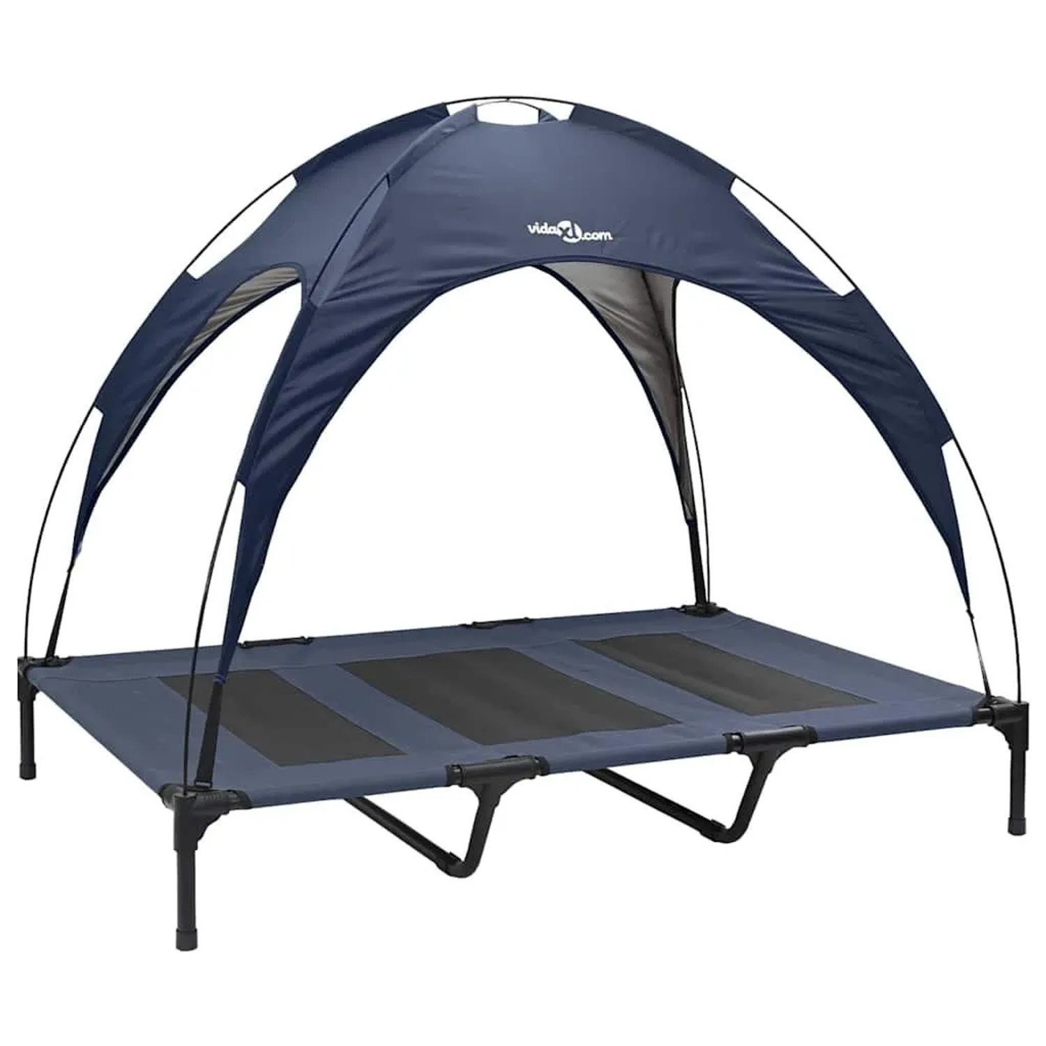 vidaXL Hundebett Marineblau 122 x 93 x 106,5 cm Stahl 42008180