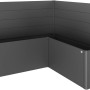 Biohort Sichtschutz Belvedere L-Form, 2 dunkelgrüne Elemente für Hochbeete.