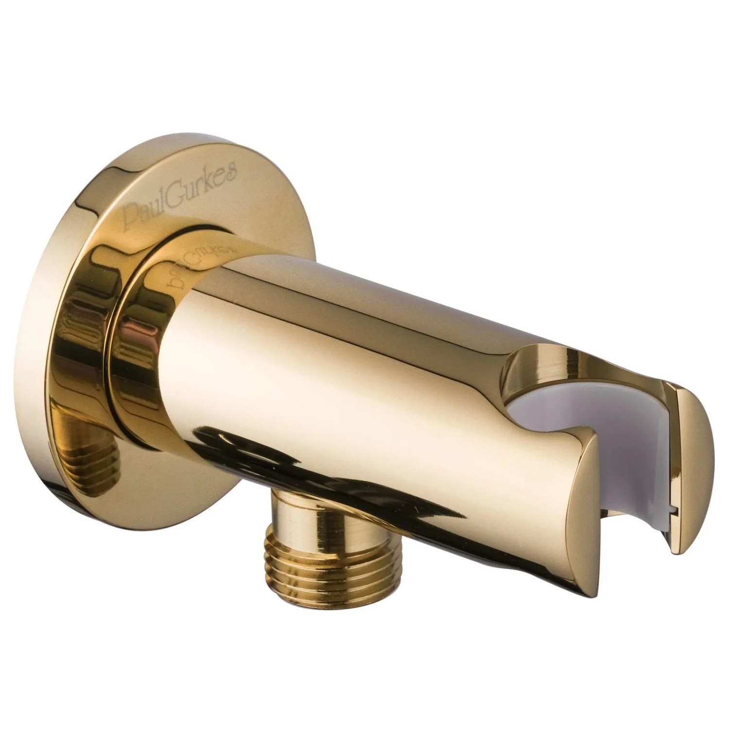 PaulGurkes Goldener Wandanschlussbogen Brausehalter Kombi-Halter Gold