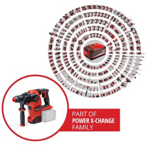 Einhell Akku-Bohrhammer TP-HD 36/30 Li BL +4 Solo mit Power X-Change Akku im Set