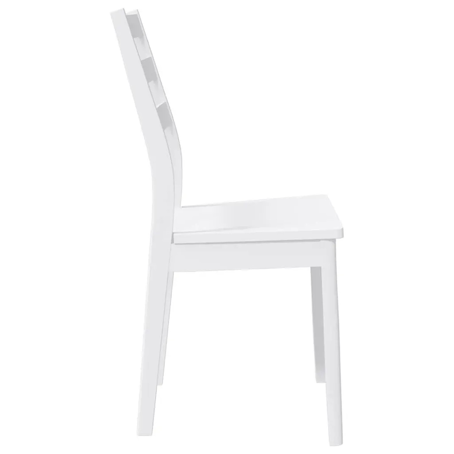 vidaXL Esszimmerstühle 2 Stk Weiß Massivholz Gummibaum 4102521_6