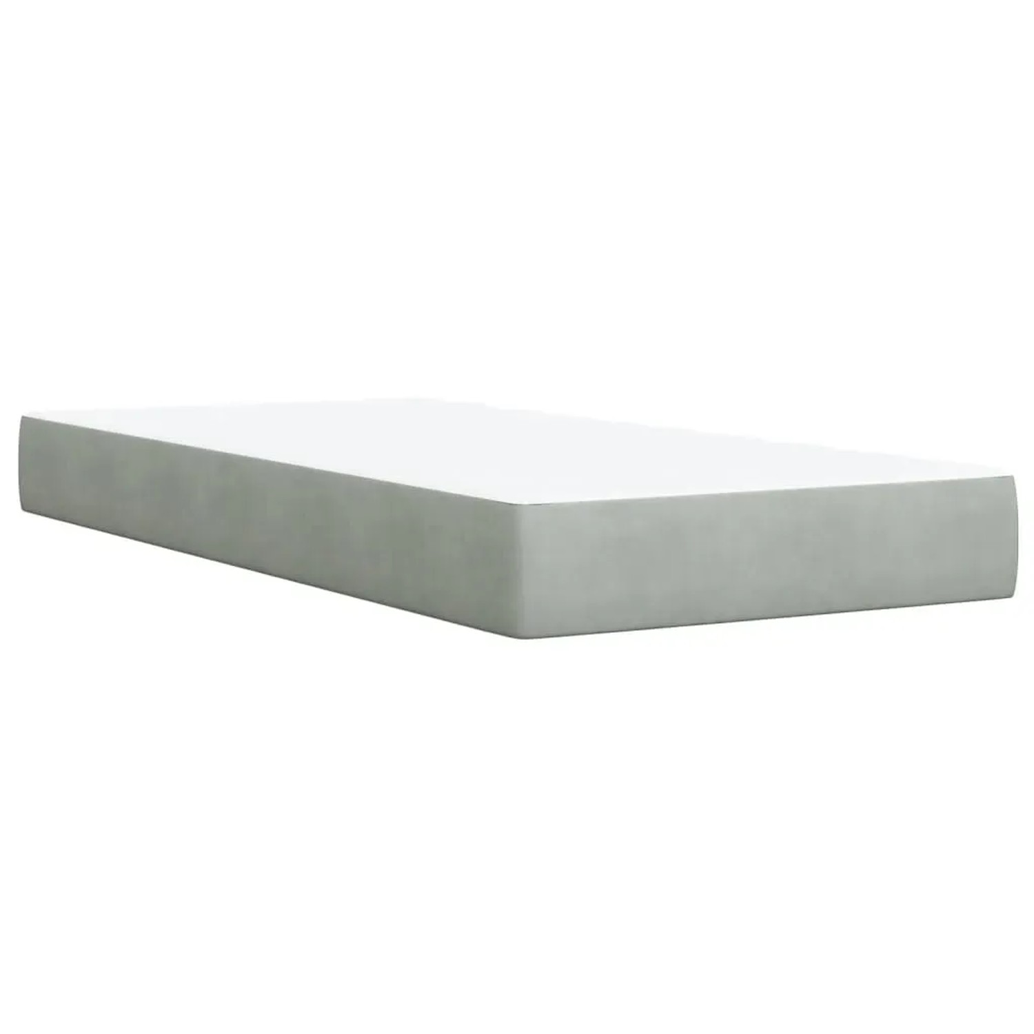 Hellgraue vidaXL Boxspringbett-Matratze, 90x190 cm, Samt.
