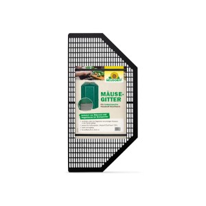 Neudorff Mäusegitter aus schwarzem Kunststoff, perforiert, schützt Komposter vor Nagetieren. Stabil.