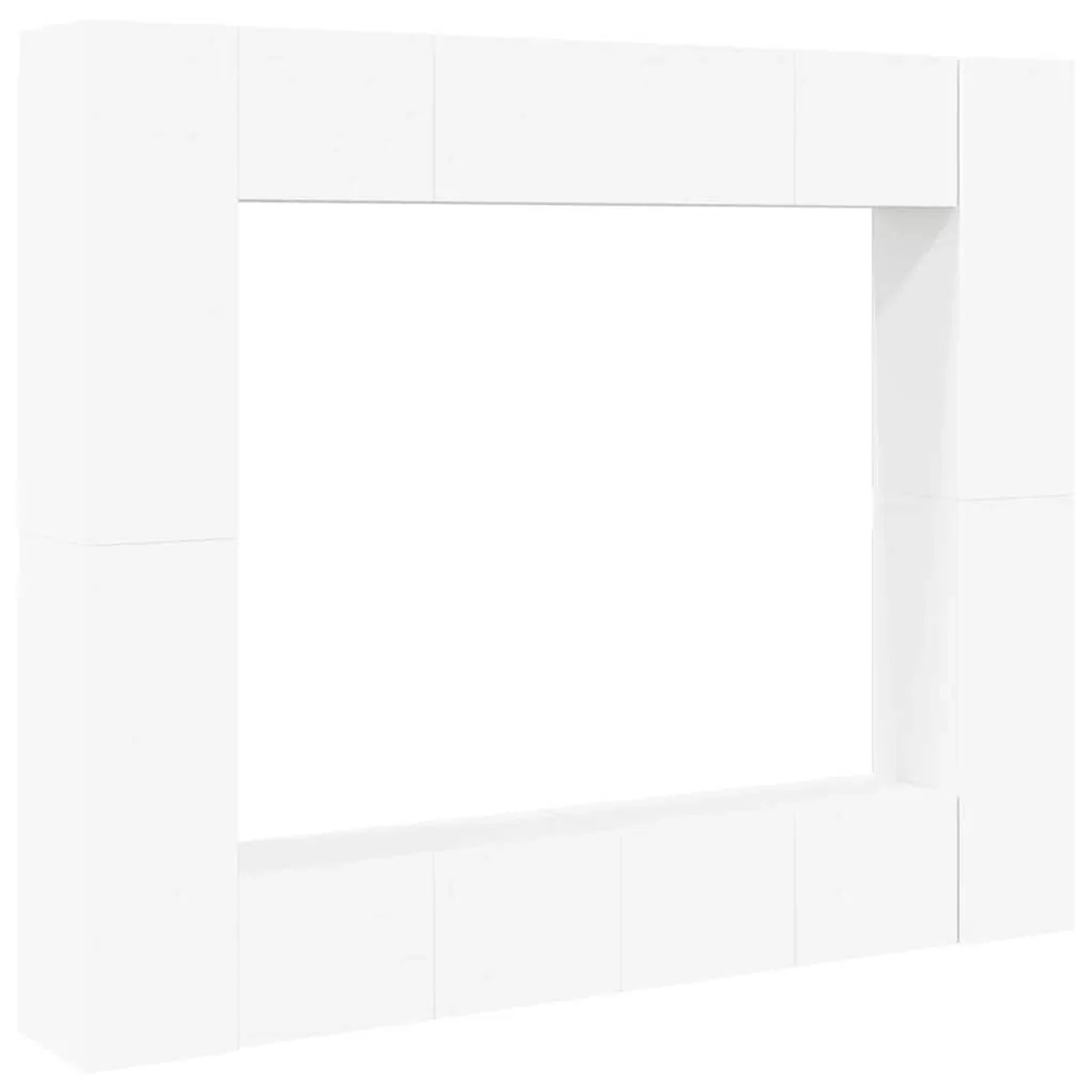 vidaXL 8-Tlg TV-Schrank-Set Weiß Holzwerkstoff 3078650 günstig online kaufen