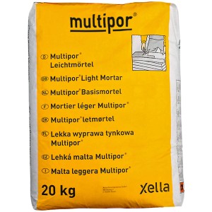 Multipor Fix X710 Leichtmörtel, 20 kg Sack für Mineralfaser Dämmstoffe.