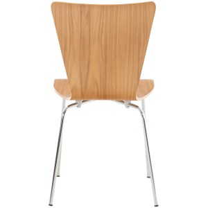 DELUKE Besucherstuhl TOKYO Holz Eiche 43x50x84cm Konferenzstuhl Wartezimmerstuhl Bürostuhl