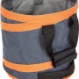 Gartenabfallsack Pop Up, 3er-Set, grau/orange, mit Trageschlaufen für Gartenabfälle.