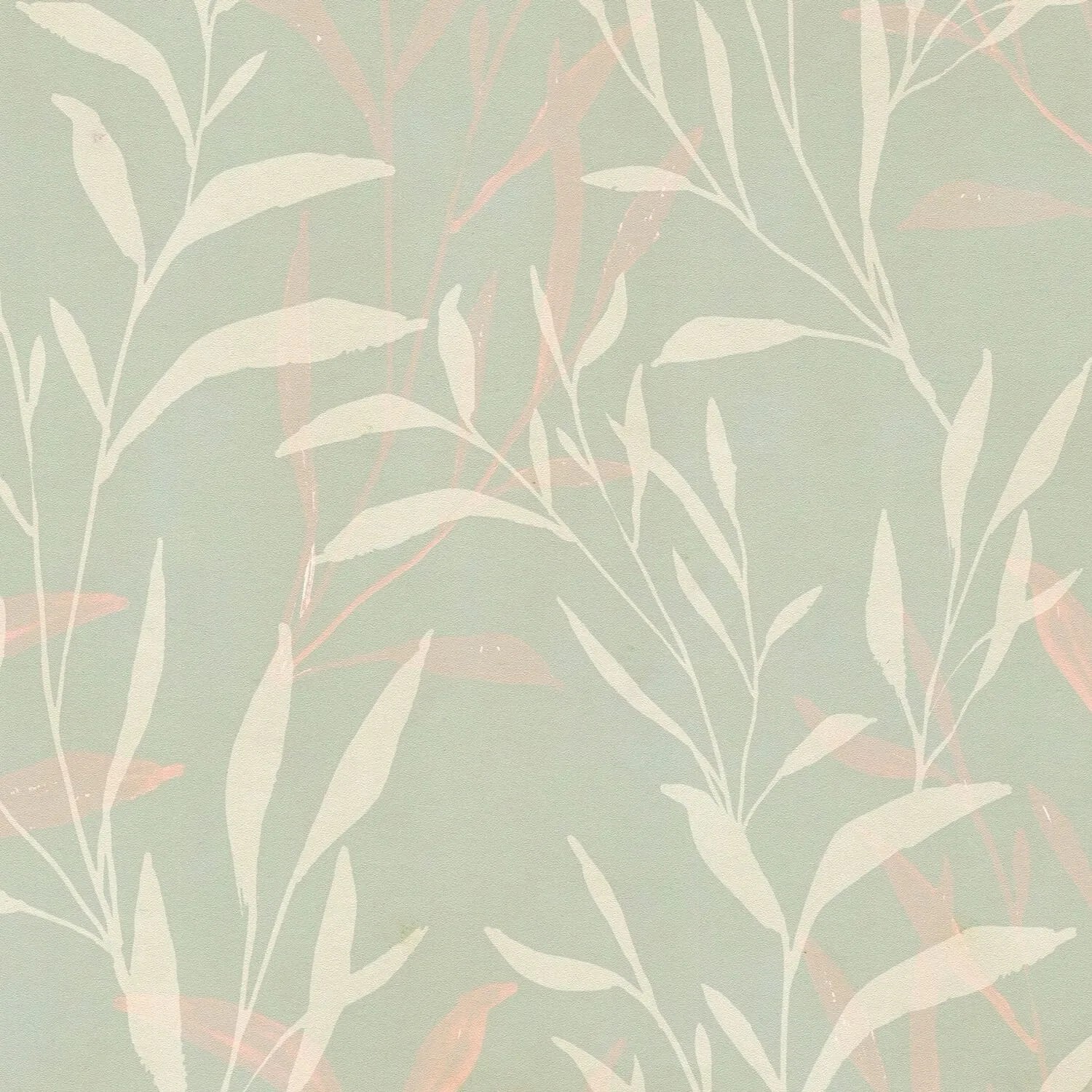 Image of PROFHOME 782221-GU Natur Tapete Floral Matt Oliv Grün Creme-Weiß Rosa 0,53 m x 10,05 m 5,33 m2