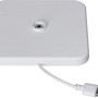 Ladestation für wiederaufladbare Tischlampe, weiß, mit USB-Kabel.