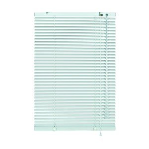 Weiße Gardinia Aluminium Jalousie, 60x240 cm, für Fenster und Sonnenschutz.