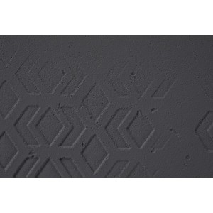 Detailaufnahme: Anthrazitfarbener Ondis24 Pflanzkübel Caro mit Betonstruktur.