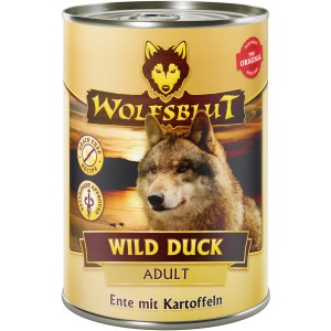 Wolfsblut Wild Duck Adult Hunde-Nassfutter Ente mit Kartoffeln, Dose 395g.