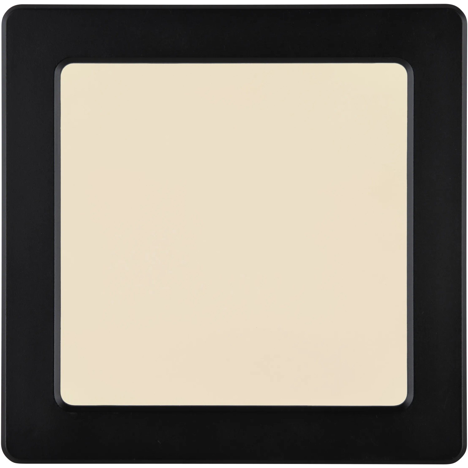 Quadratische LED-Deckenleuchte Lasse, schwarz umrandet, mit einstellbaren Weißtönen.