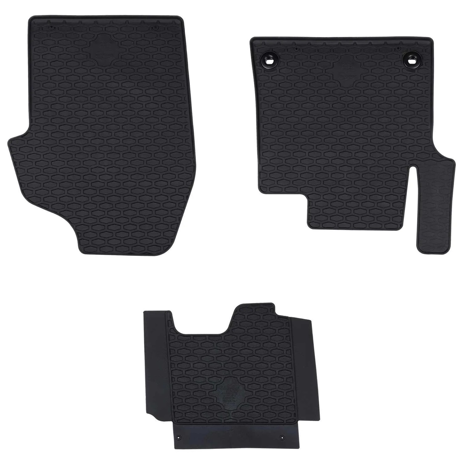 vidaXL Autofußmatte 3-Tlg Schwarz Gummi 42029106