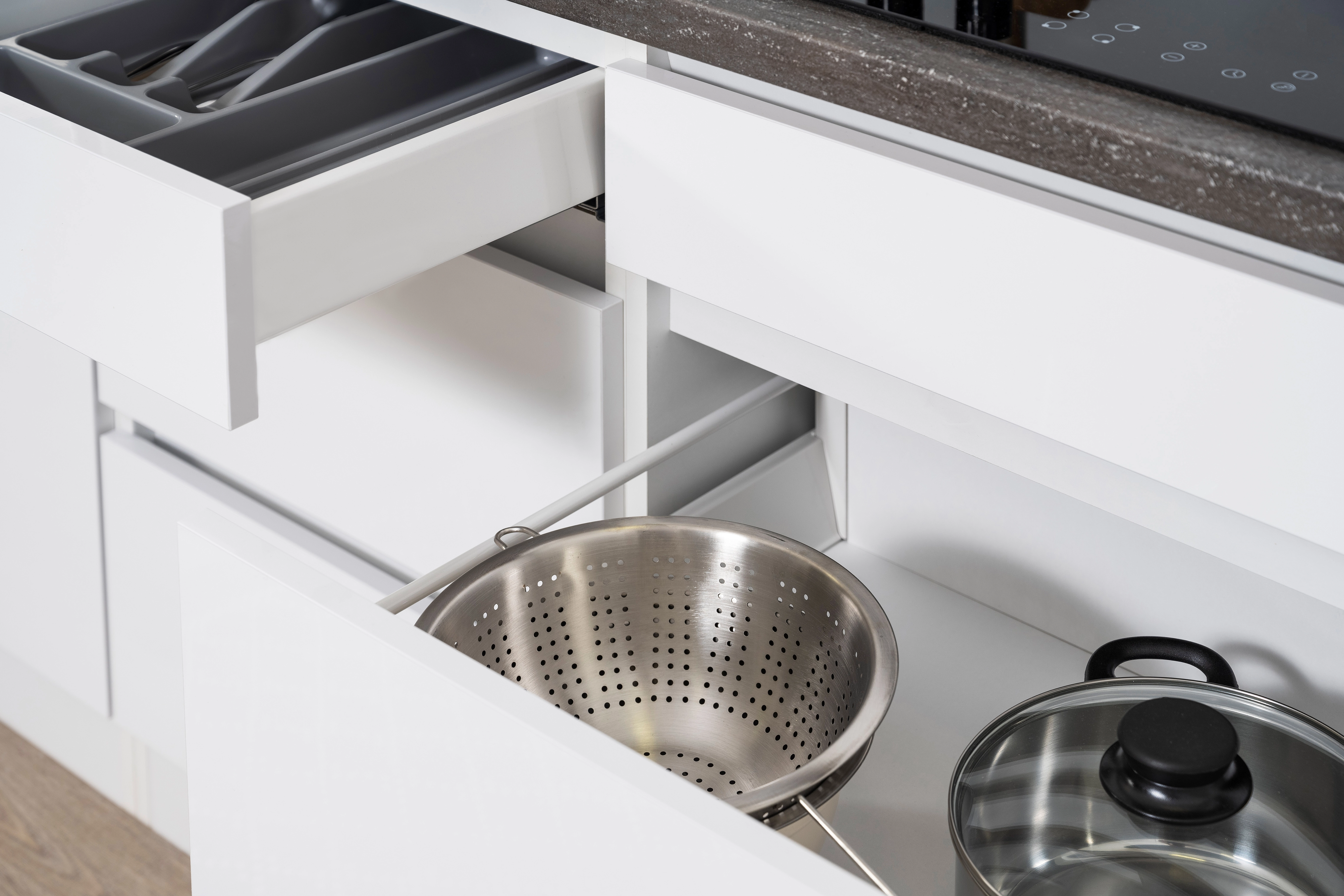Respekta Premium Winkelküche 280 cm Weiß Hochglanz bei OBI | L-Küchen