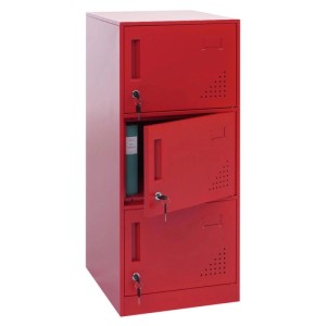 MCW Spind P63 Rot 3 Türen