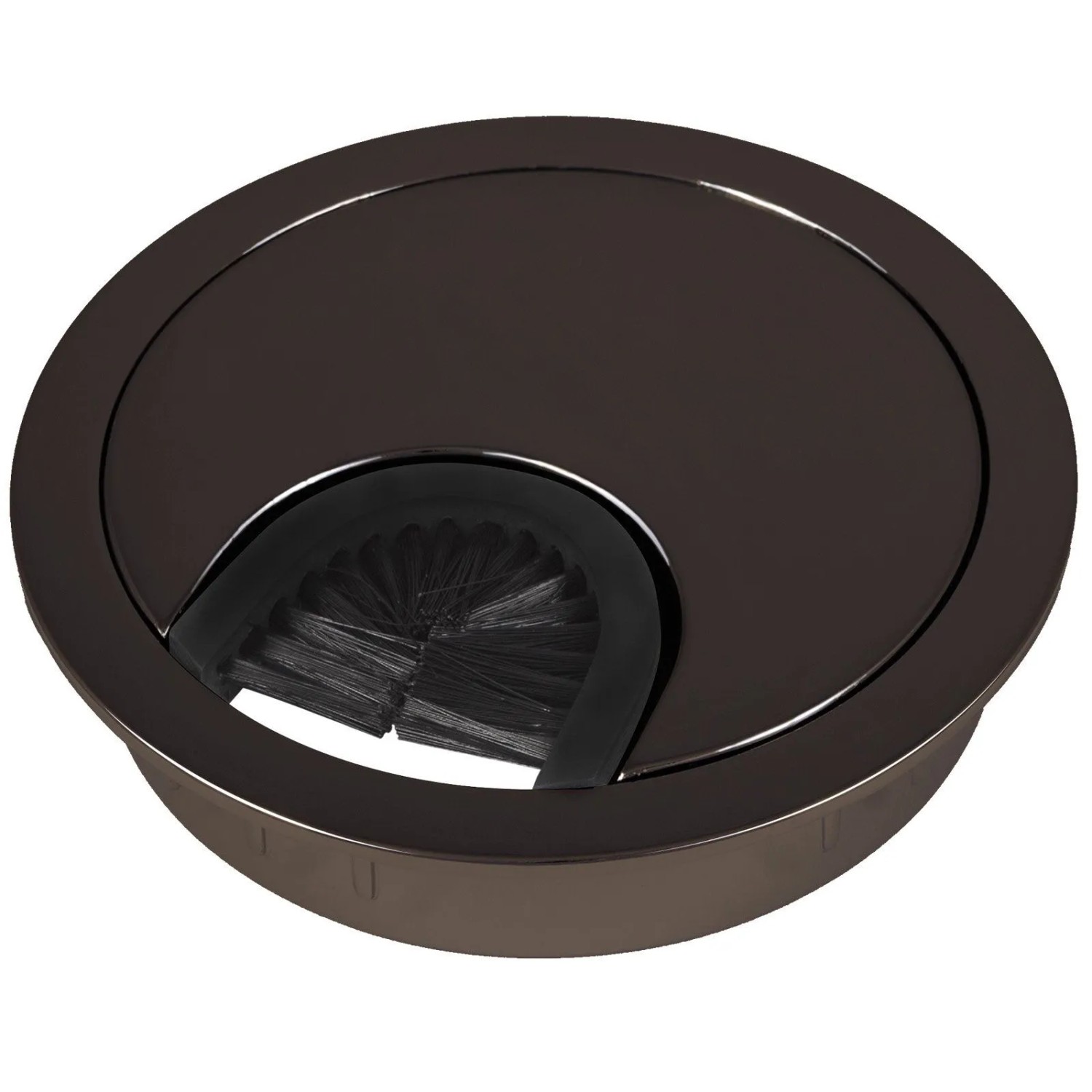 SOTECH Kabeldurchlass Metall Ø68 mm Schwarz Verchromt mit Bürstendichtung