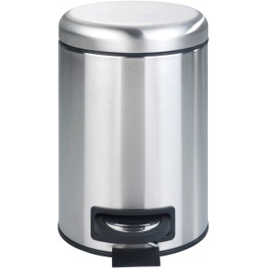 Wenko Treteimer Leman Speedy, 3 l, Edelstahl matt, für Bad, Küche & Büro.