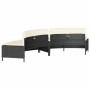 vidaXL Whirlpool-Bänke, 2 Stk., schwarz, Poly Rattan mit Auflagen. Whirlpool Zubehör für entspannte Stunden.