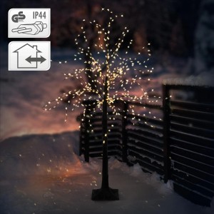 LED-Baum von ECD Germany, 150 cm, mit 600 warmweißen Sternen, für Innen und Außen.