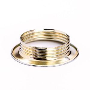 Messingfarbener Orion Lightstyle Schraubring E27 aus Metall für Lampen und Leuchten.