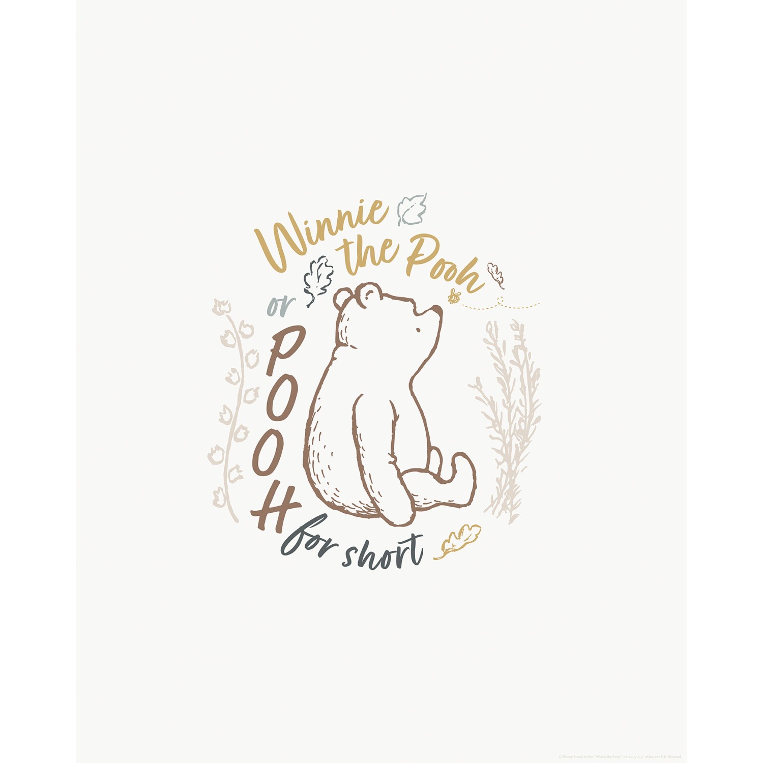 Komar Wandbild Disney Winnie the Pooh for Short 40 cm x 50 cm Beige günstig online kaufen