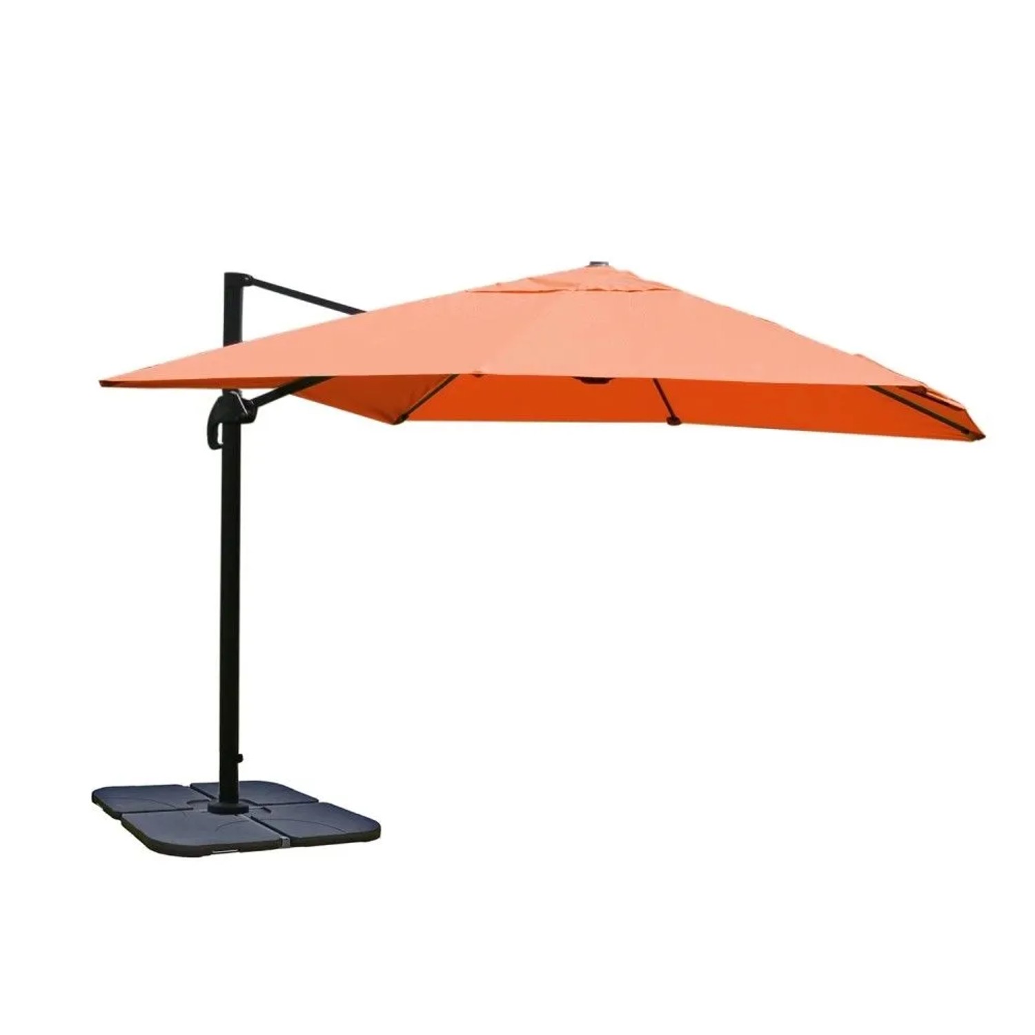 MCW Ampelschirm A96 3x3m Alu Terracotta mit Ständer