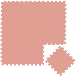 LittleTom Spielmatte, 9 Teile, Terrakotta, 30x30 cm, Puzzlematte für Kinder.