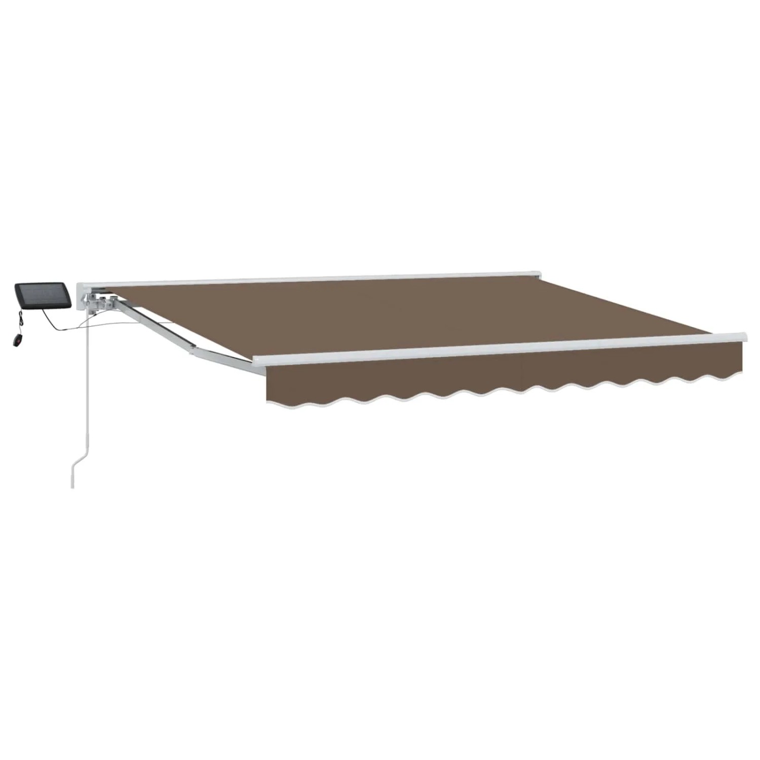 vidaXL Manueller Markisenrahmen mit LEDs Taupe 4,5 x 3 m 3426245