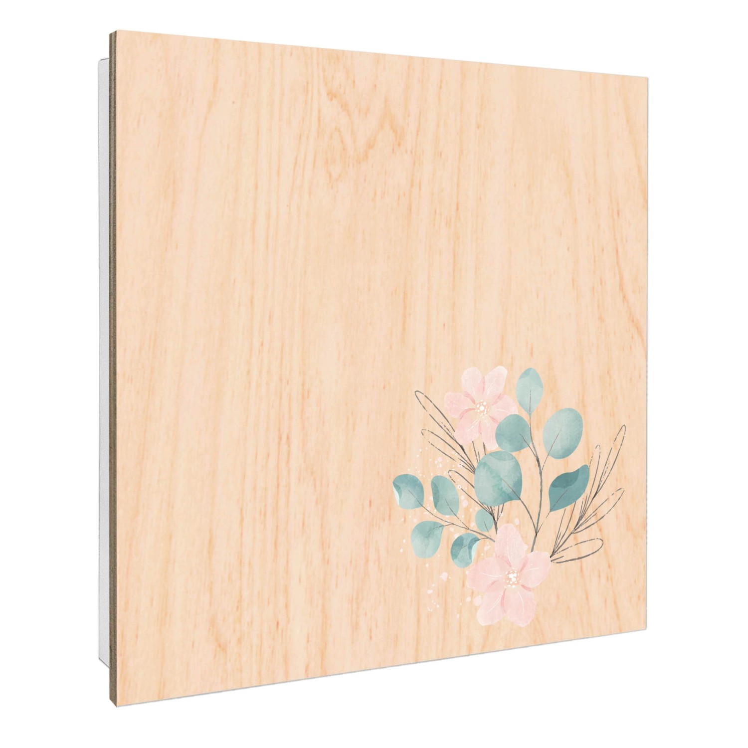 Banjado Großer Schlüsselbox Holz 30x30cm Weiß Scharnier Rechts 50 Haken Sch günstig online kaufen