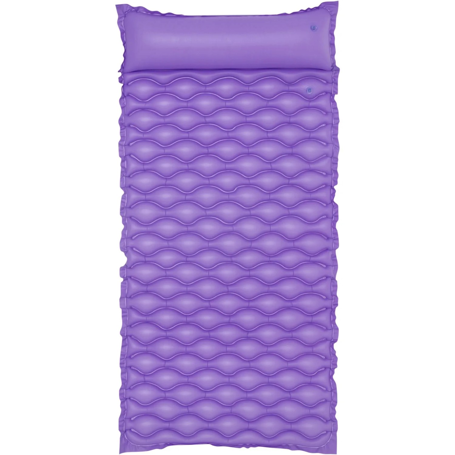 Lila Bestway Luftmatratze Float'n Roll, 213x86 cm, mit integriertem Kopfkissen.
