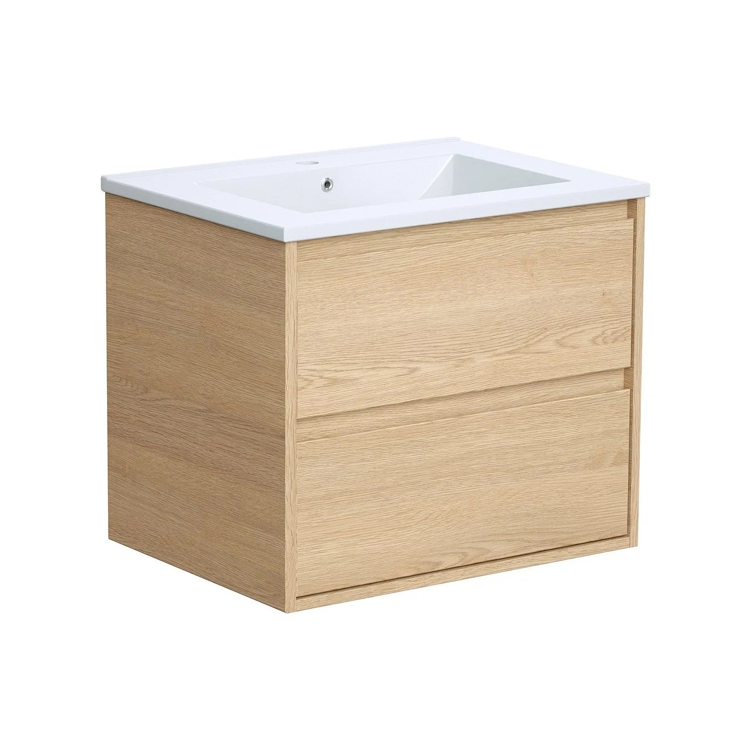 Vente-unique Einzelwaschtisch Milipam Naturfarben Hell 60 cm