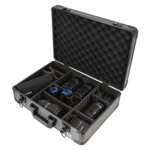 HMF 14502-02 Alu Transportkoffer Kamerakoffer Aufbewahrungskoffer Individuelle Facheinteilung 46 x 15 x 33 cm