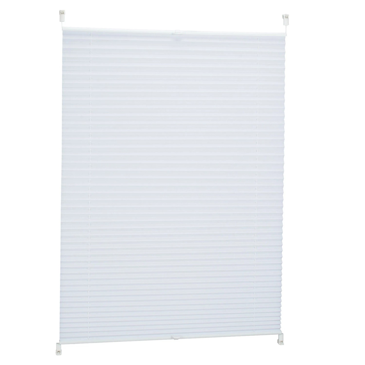 Relaxdays Plissee Rollo Polyester Weiß Halbtransparent Ohne Bohren 80 cm x 130 cm