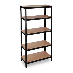 Relaxdays Schwerlastregal Metall Schwarz 180 cm x 90 cm x 60 cm