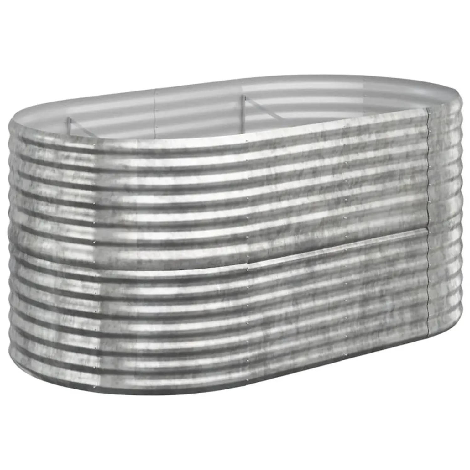 vidaXL Hochbeet Verzinkter Stahl 152x80x68 cm Silbern 318952
