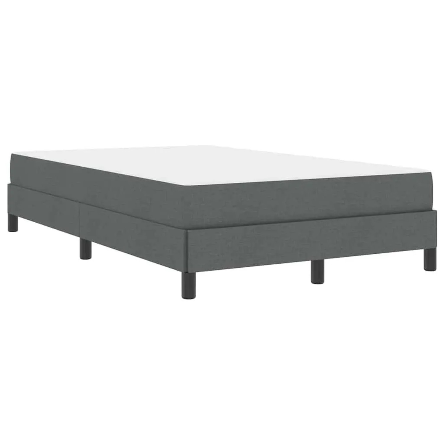 vidaXL Boxspringbett mit Matratze Dunkelgrau 120 x 190 cm Stoff 3398473 günstig online kaufen