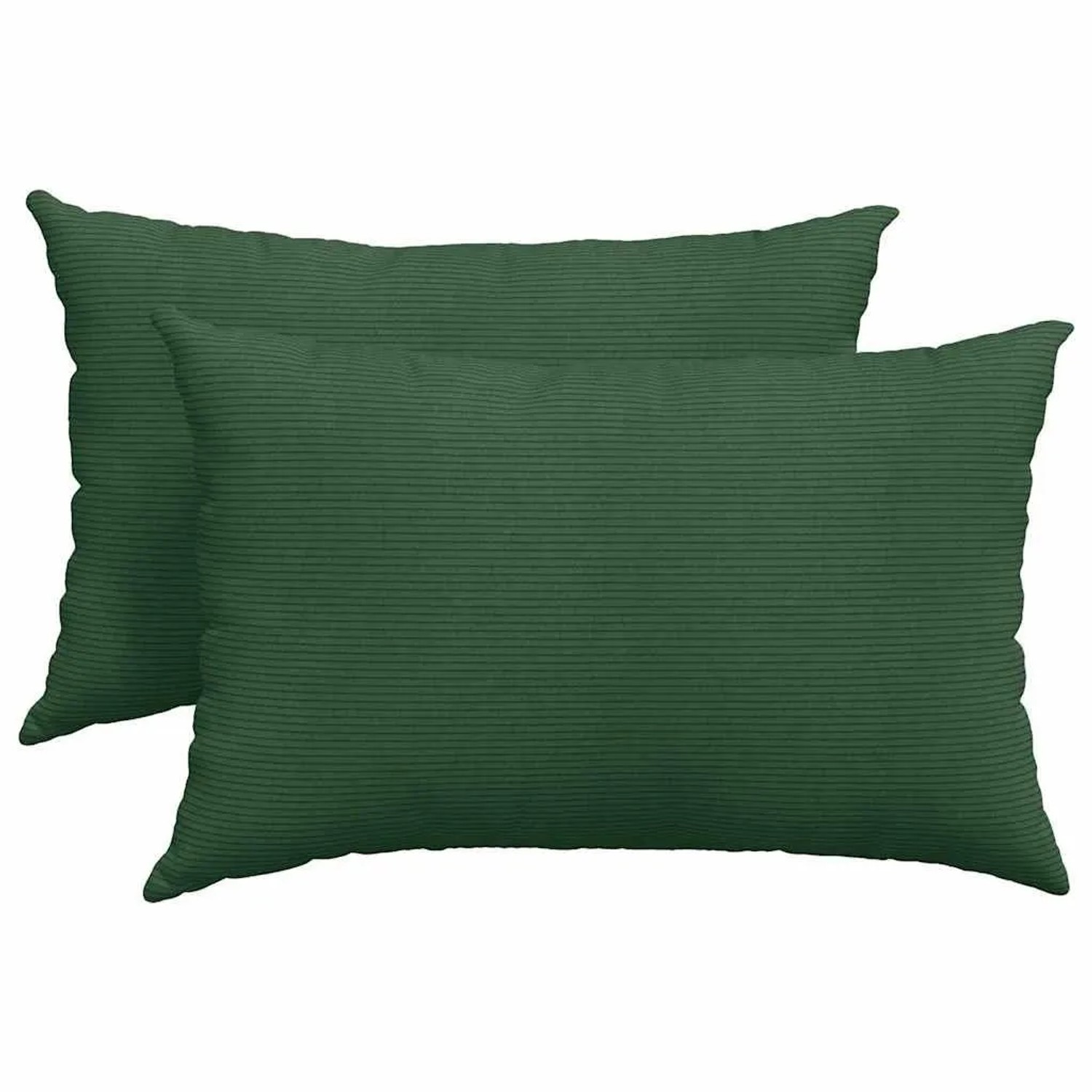 vidaXL Sofakissen 2 Stück Dunkelgrün 60 x 40 cm Cordstoff 42013693