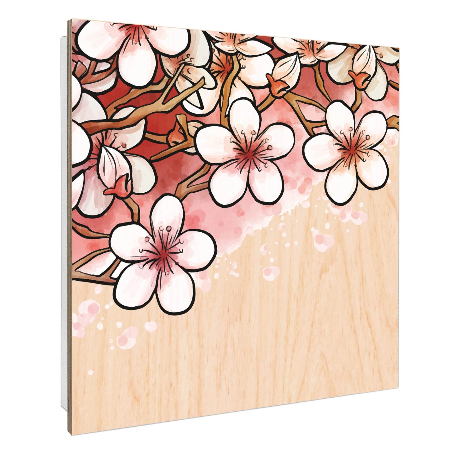 Banjado Großer Schlüsselbox Holz 30x30cm Weiß Scharnier Rechts 50 Haken Sch günstig online kaufen