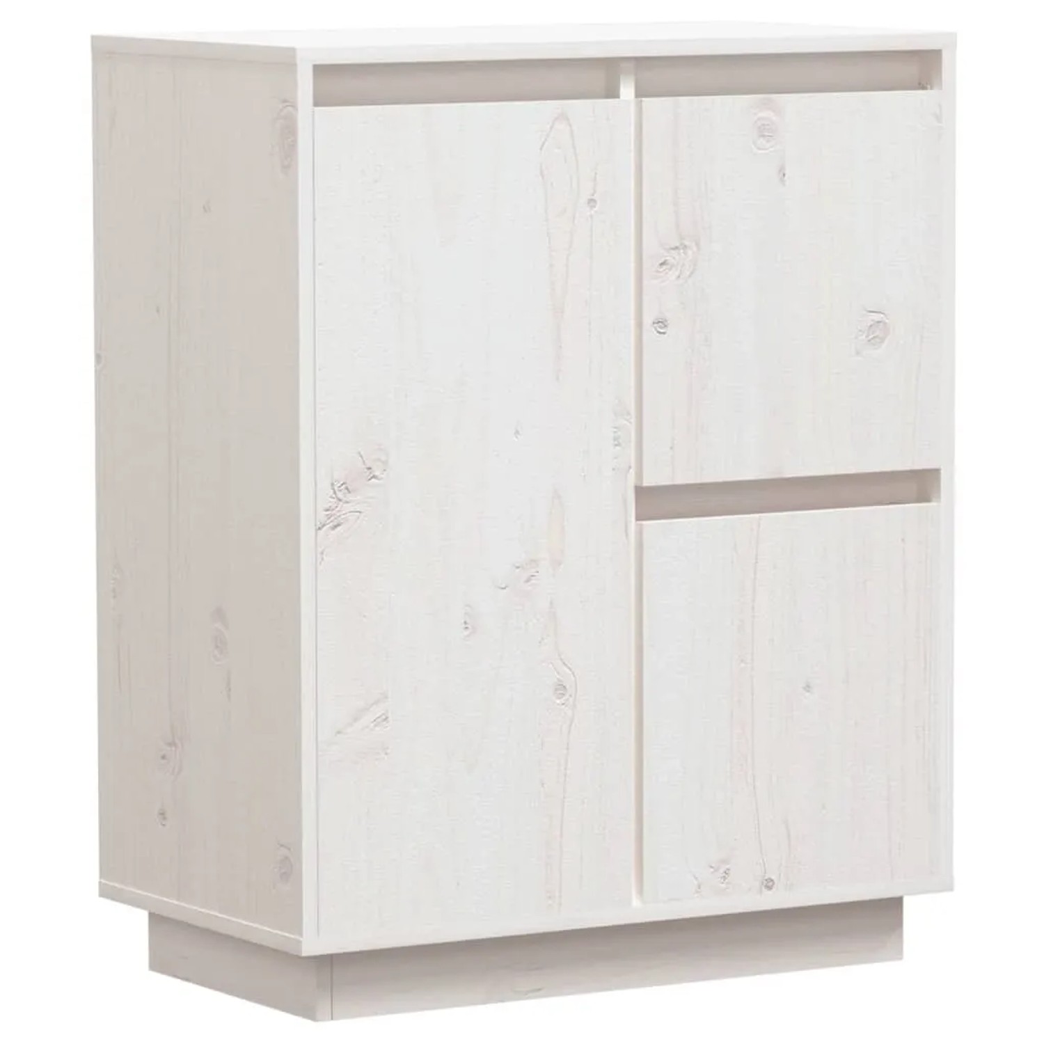 vidaXL Sideboard Weiß 60x34x75 cm Massivholz Kiefer 813391