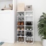 vidaXL Schuhschränke 2 Stk Weiß 27,5x27x102 cm Holzwerkstoff 808486_2