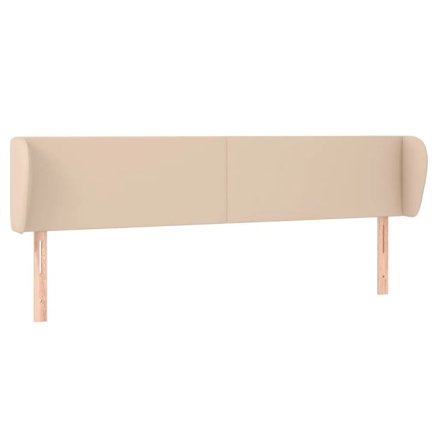 vidaXL Kopfteil mit Ohren Cappuccino-Braun 183x23x78/88 cm Kunstleder 3116971