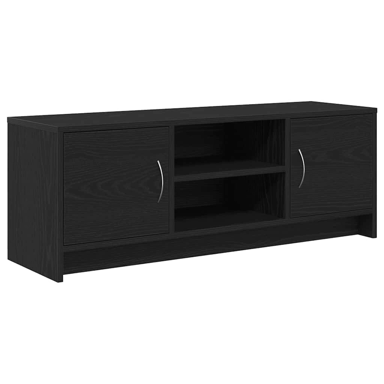 vidaXL TV-Schrank Eiche Schwarz 102x30x37,5 cm Holzwerkstoff 862411