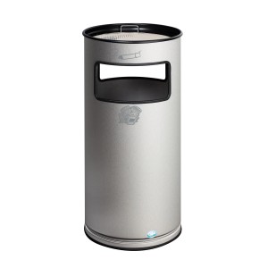 PROREGAL Kombiascher Mit Kantenschutz 37,3 Liter HxBxT 70 x 32 x 32 cm Edelstahl Aschereinsatz Stahlblech