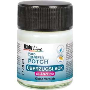 Kreul Foto Transfer Potch Überzugslack Glänzend, 50 ml Flasche. Schutzlack für Bastelfarben.