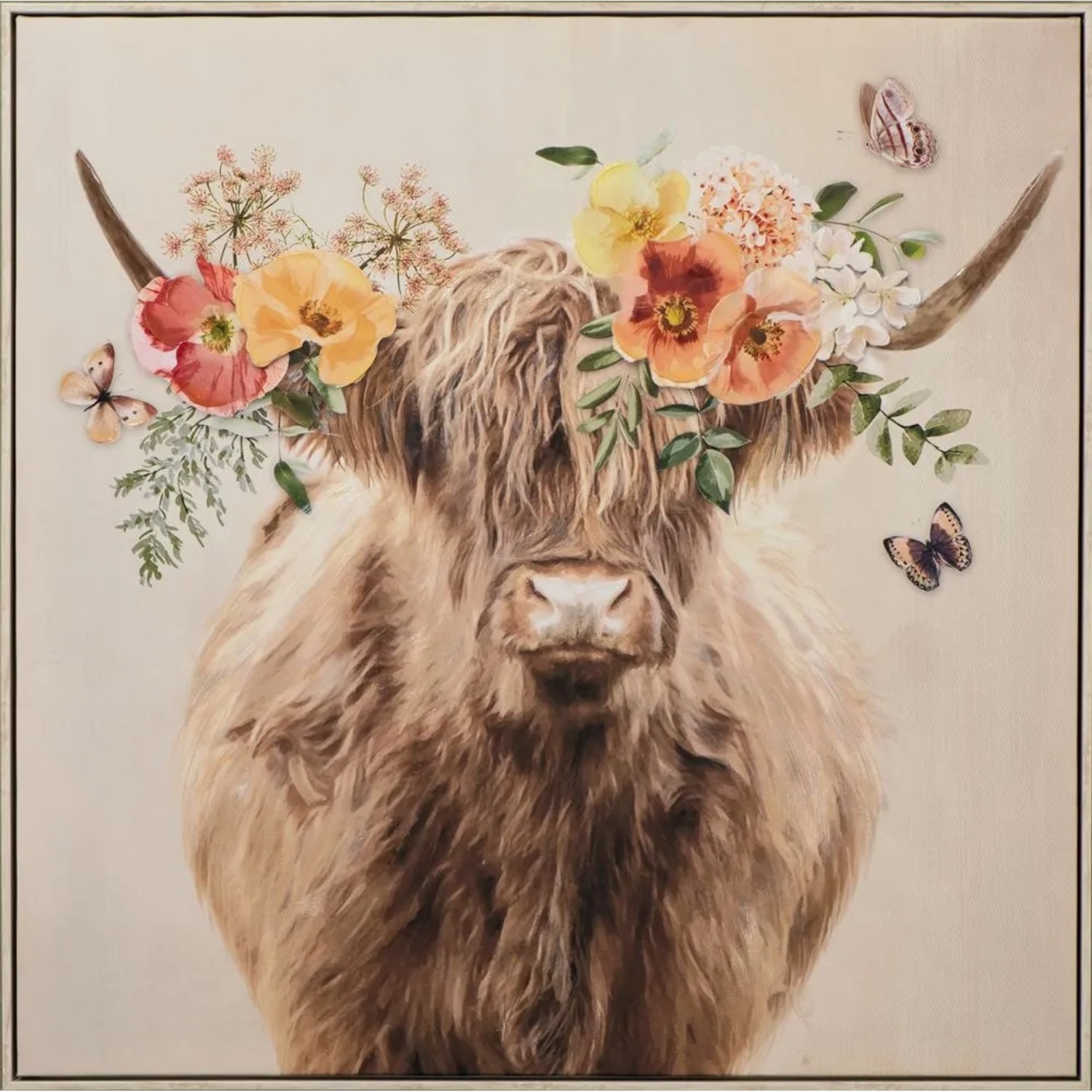 Art Universe Leinwandbild Sommer auf der Weide 82 x 82 cm