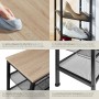 Tectake Schuhregal Wolverhampton Industrial Style Holz und Stahl  75 50 x 30 50 x 69 50 cm Industrial Holz Hell  Eiche Sonoma_5
