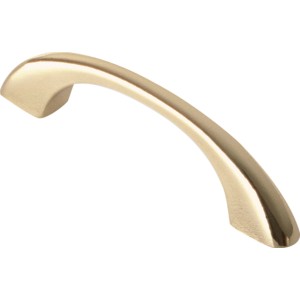 Glänzender Möbelgriff 550 aus Messing für Schränke und Schubladen.