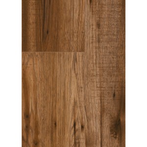 Kaindl Comfort Laminat 7 mm Hickory. Dunkelbraune Dielen mit authentischer Holzmaserung.