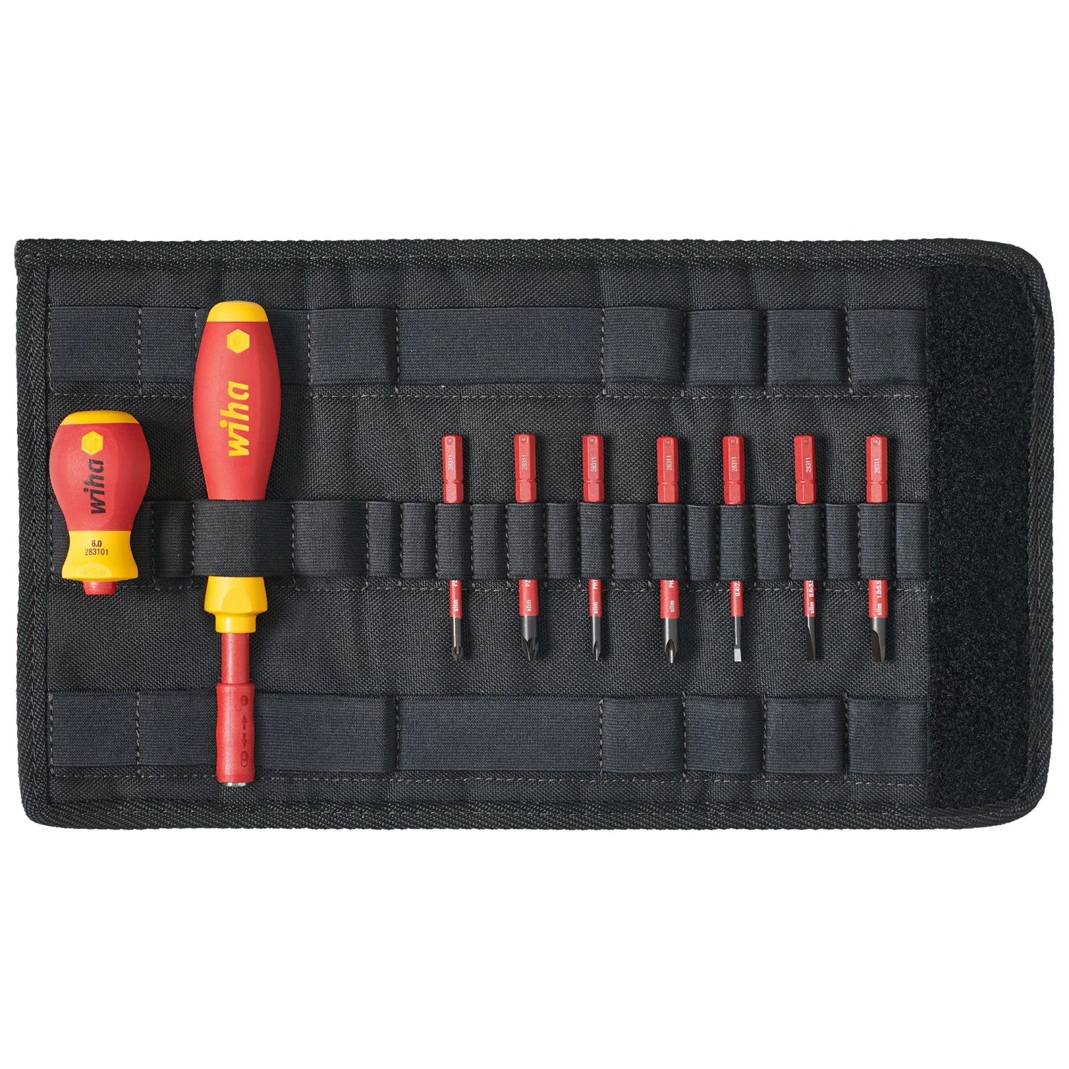 Wiha Schraubendreher- und Bit-Set SlimVario Schlitz PH PZ 10-teilig